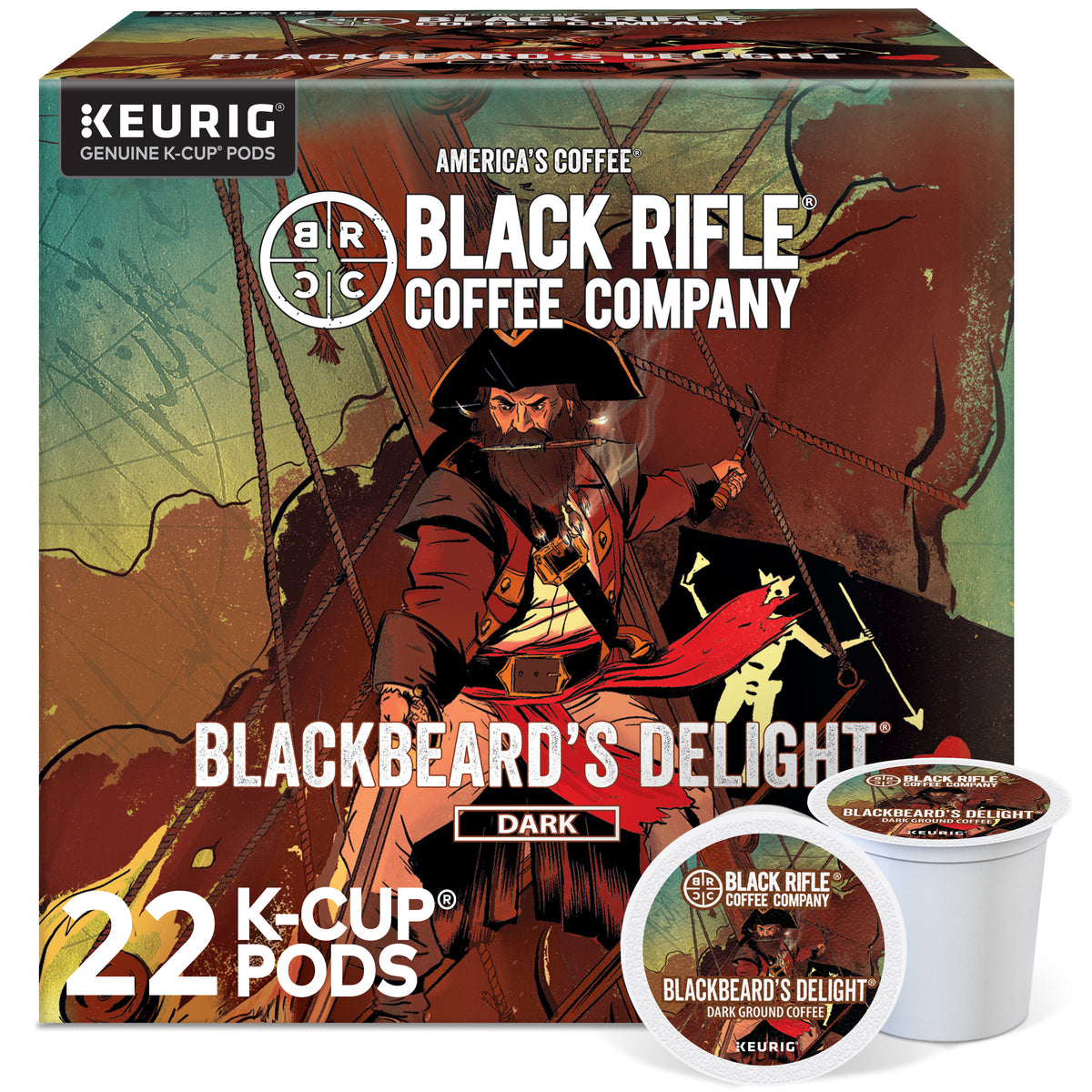 Black Rifle Coffee Blackbeard's Delight K-Cups, Dark Roast | 11th ...