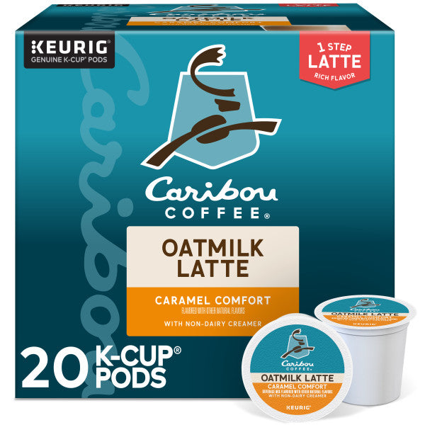 Caribou Coffee Caramel Comfort Oatmilk Latte, One Step Latte Single Se